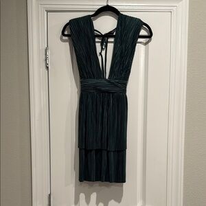 Green Sleeveless Mini Dress